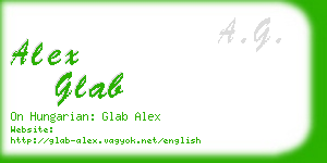 alex glab business card